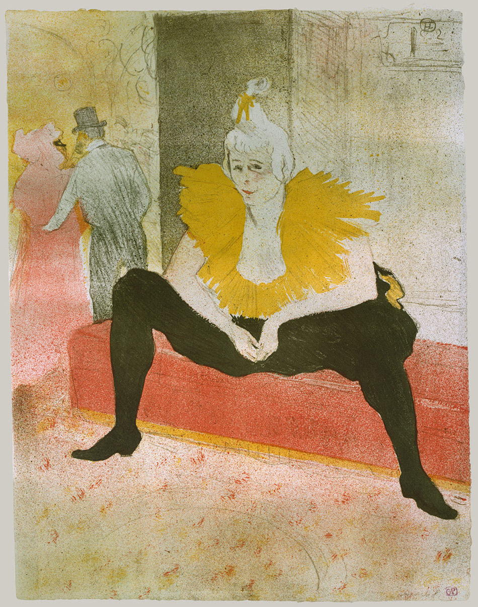 Henri-de-Toulouse-Lautrec-The seated clowness