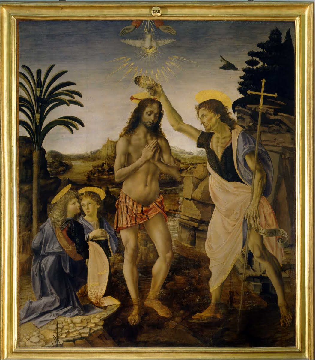 Andrea del Verrocchio and Leonardo da Vinci_The Baptism of Christ