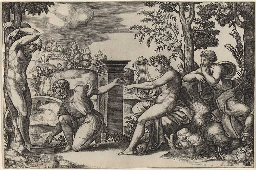 Master-of-the-Die-after-Raphael_Apollo-and-Marsyas,-1530s_5366-024