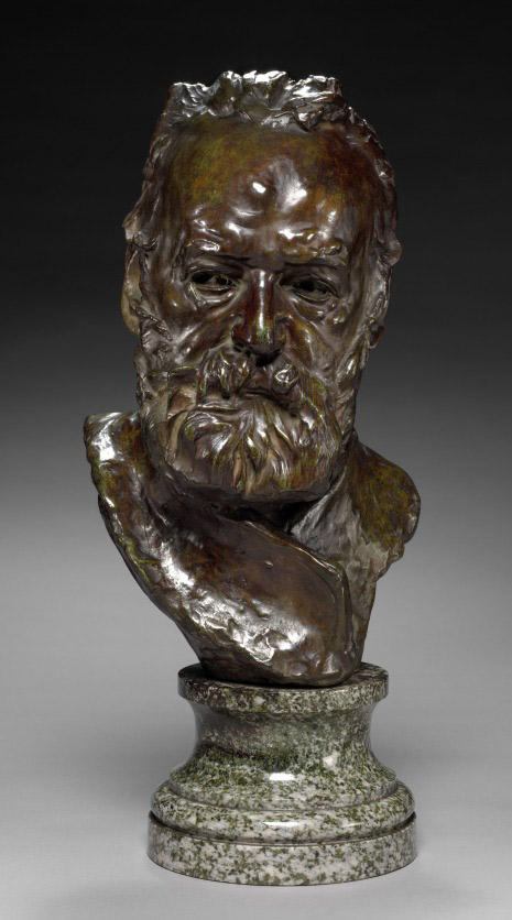 Bust-of-Victor-Hugo,-1883---modeled;-cast-by-1917