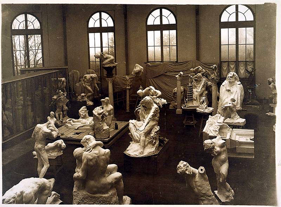 Jacques-Ernest-Bulloz-General-View-of-the-Studio-in-Meudon-foto-Musée-Rodin