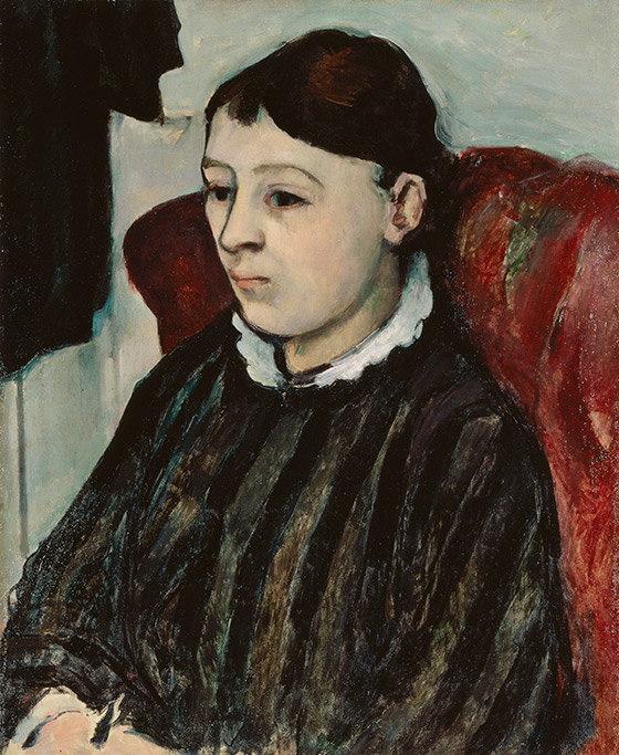1883–1885_Paul-Cézanne_Madame-Cézanne-in-a-Striped-Dress_560_w