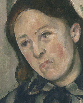 1890–1892_Paul Cézanne_Madame Cézanne in a Striped Dress_350