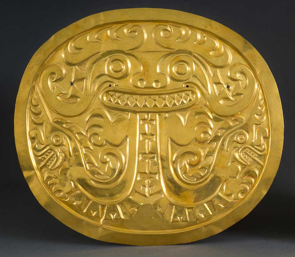 Plaque_Gold_ Coclé_ A.D. 700–900_Panama_ Sitio Conte_ Trench IV_ Grave 32_ Burial C_ Peabody Museum of Archaeology and Ethnology_ Harvard University.