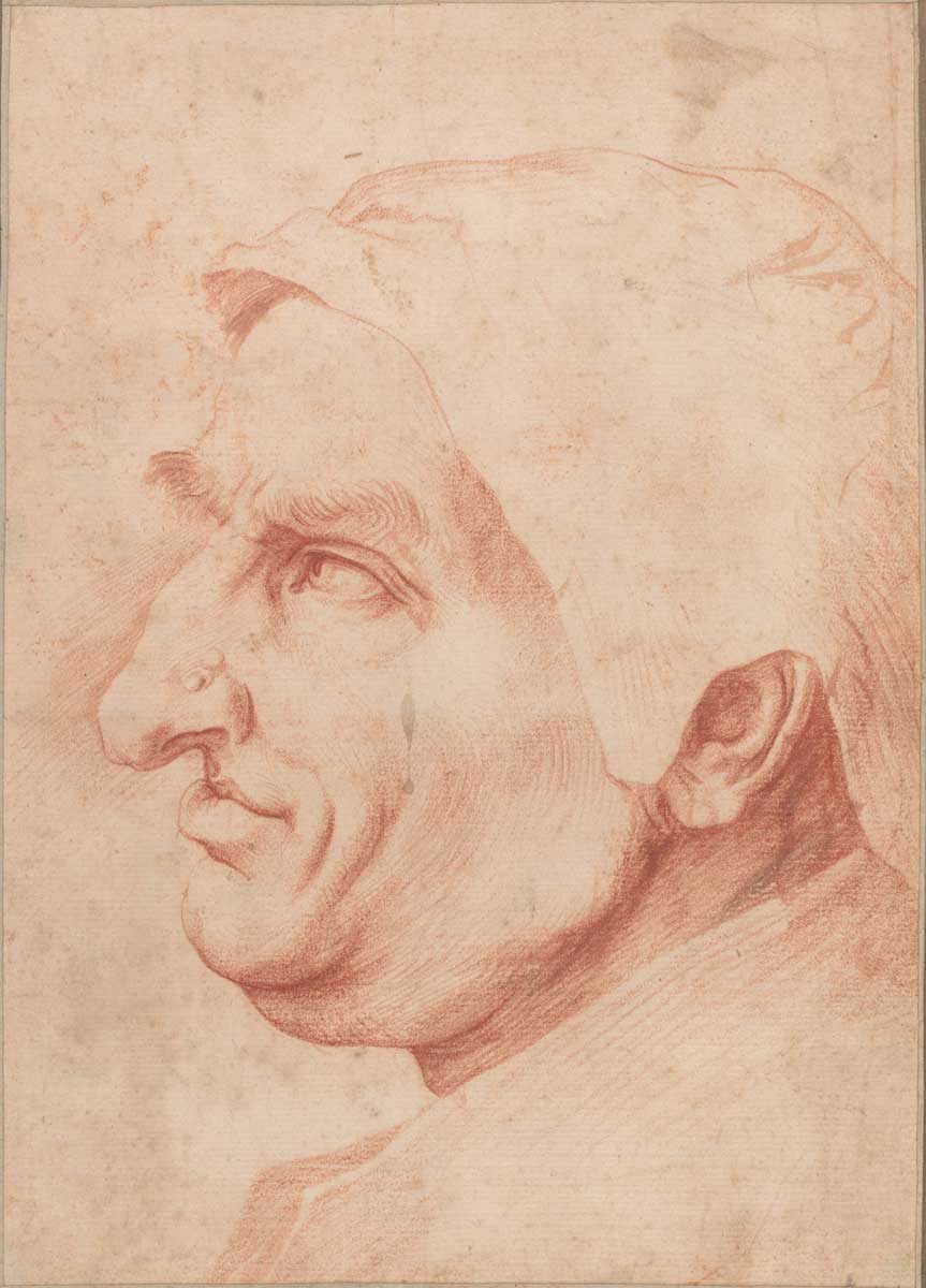 Jusepe de Ribera (Spanish, 1591 - 1652), Head of a Man, red chalk on laid paper, Ailsa Mellon Bruce Fund 1984.41.1