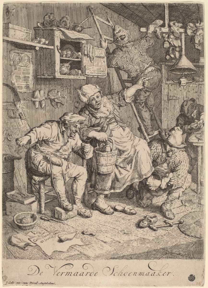 Cornelis Dusart (Dutch, 1660 - 1704 ), The Merry Shoemaker, 1695, etching, Gift of Ruth B. Benedict
