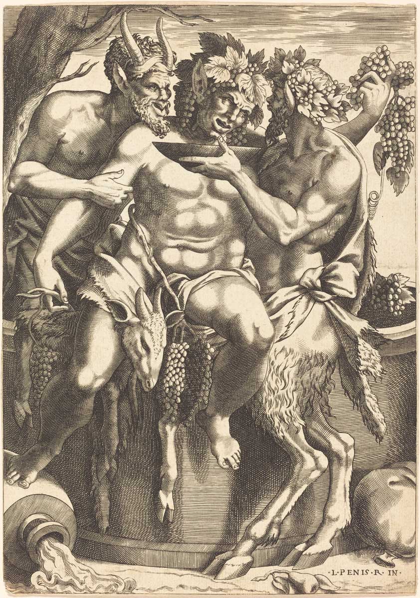 Rene Boyvin after Luca Penni (French, c. 1525 - c. 1625 ), Silenus,
