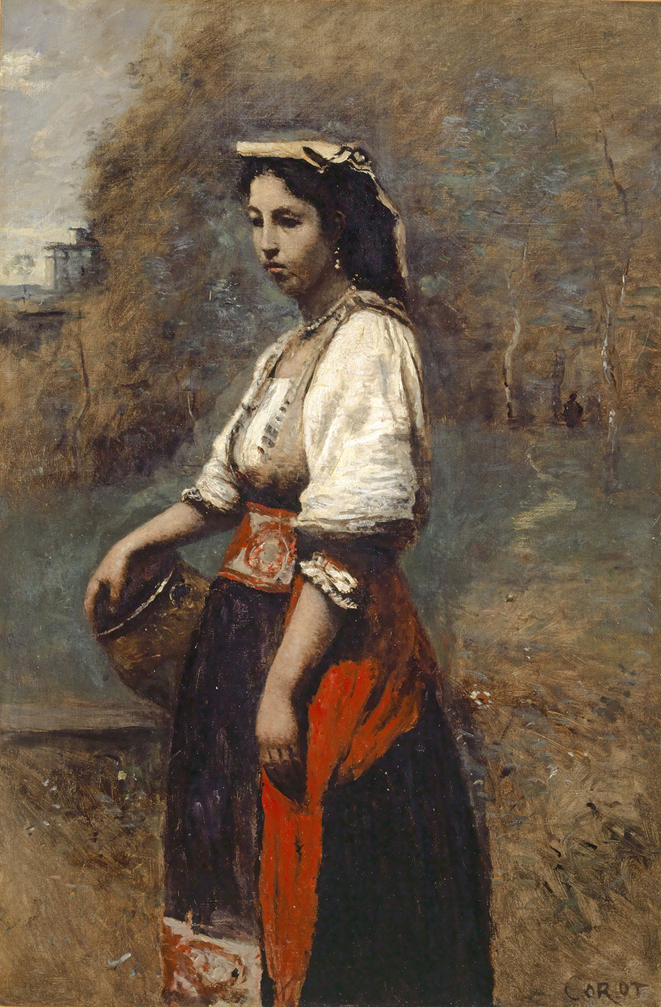 Jean-Baptiste Camille Corot; Italienne à la fontaine_ 1865/1870_950