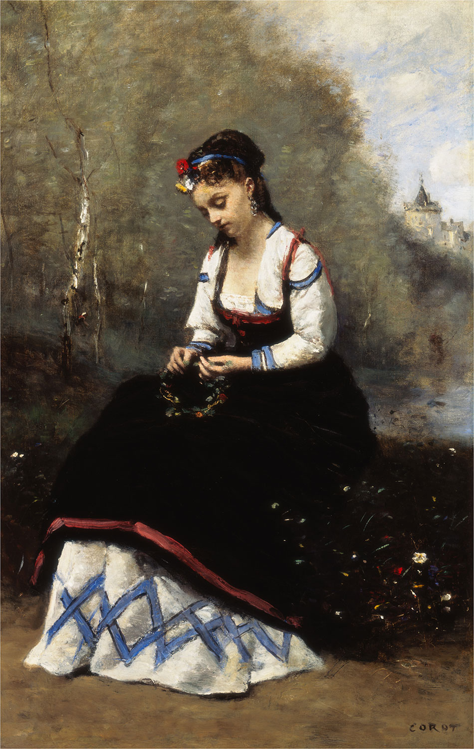 Jean-Baptiste-Camille-Corot_The-Crown-of-Flowers_-c.1865–1870