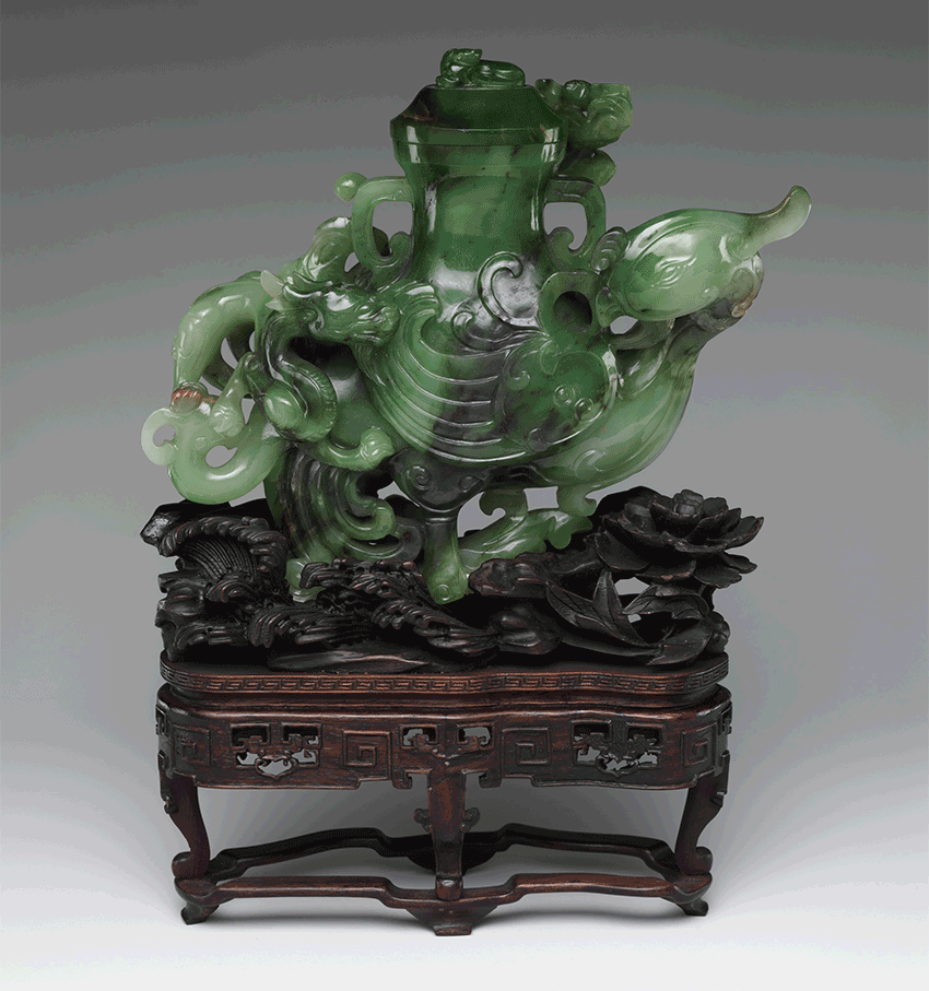 Vase in the shape of a heavenly rooster. China_ Qing dynasty _Jade _ The Metropolitan Museum of Art_840 W