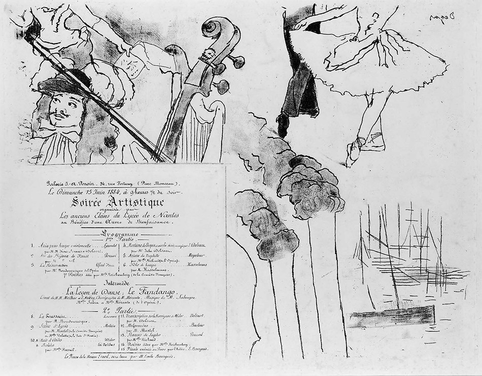 Edgar-Degas-Program for the Soirée Artistique