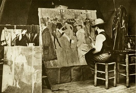 Toulouse Lautrec in his workshop_530px