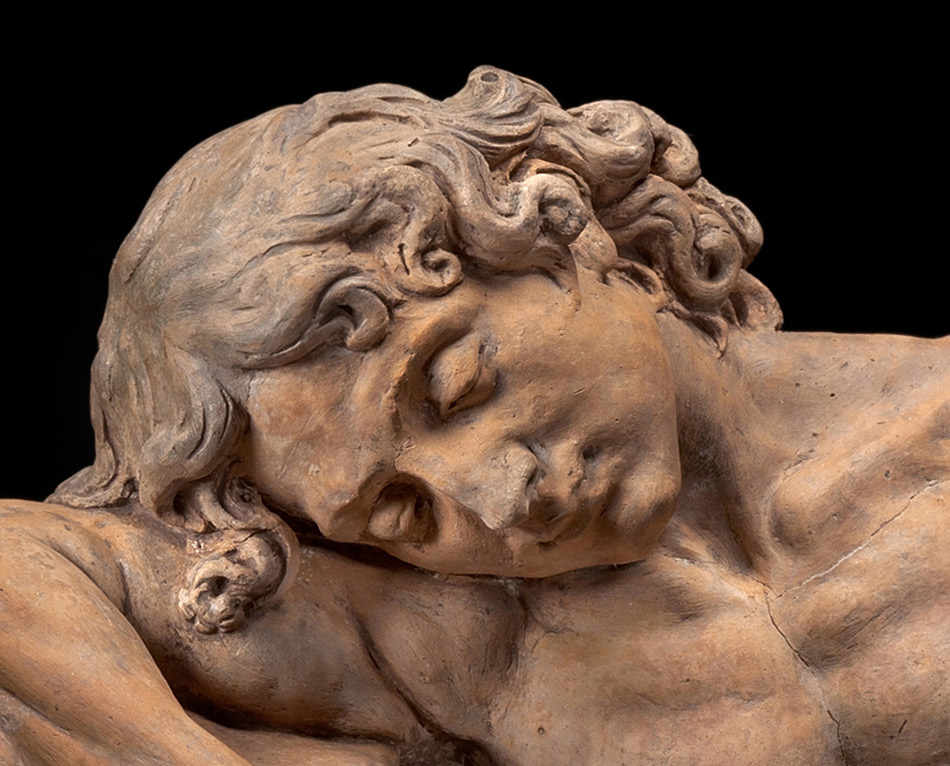 Andrea-del-Verrocchio_Sleeping-Youth_detail-head_950-W