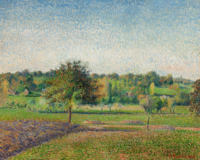 Camille Pissarro, France, 1830 - 1903, Prairie a Eragny, 1886, Eragny_850-W