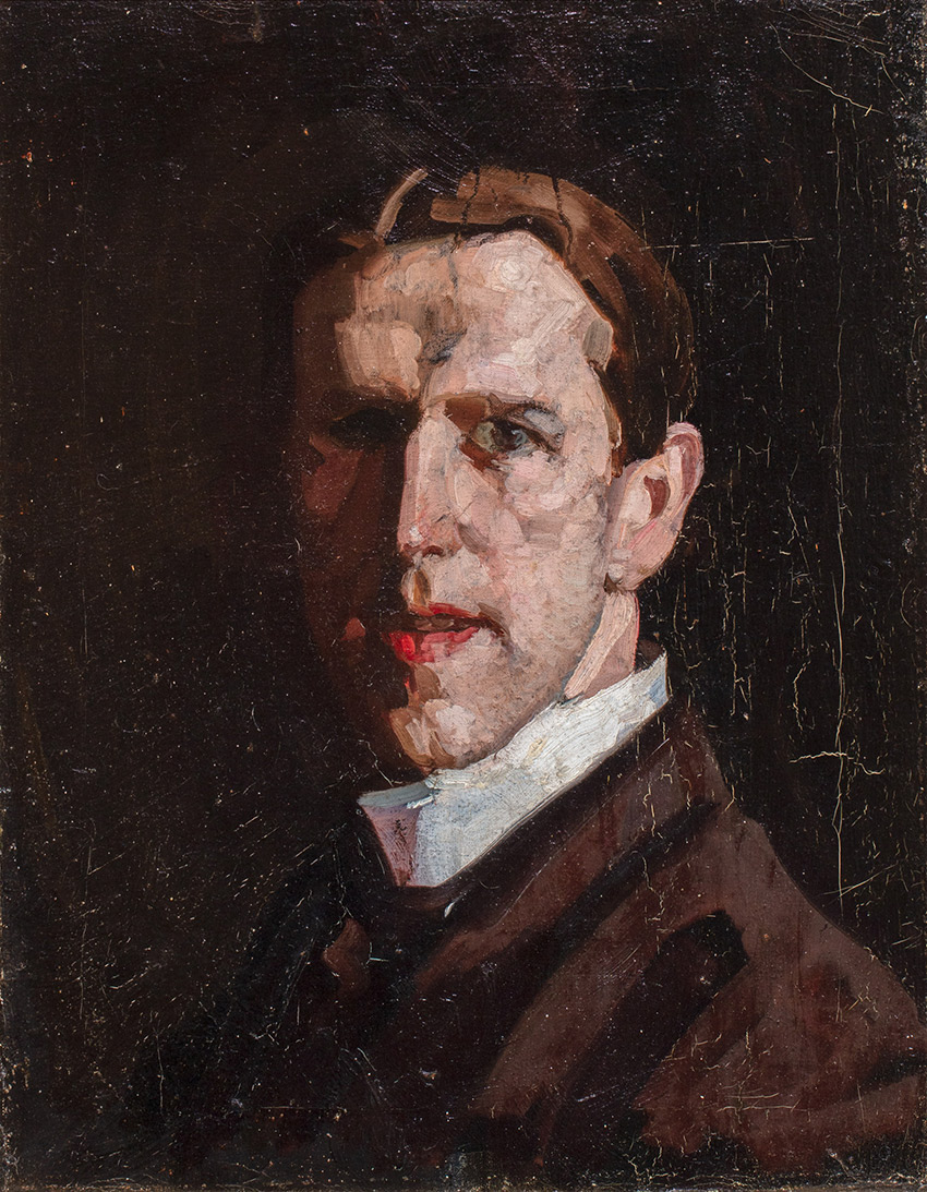 Hugh Ramsay, Australia, 25051877 - 5031906, Self portrait - head with white collar-10_850-W