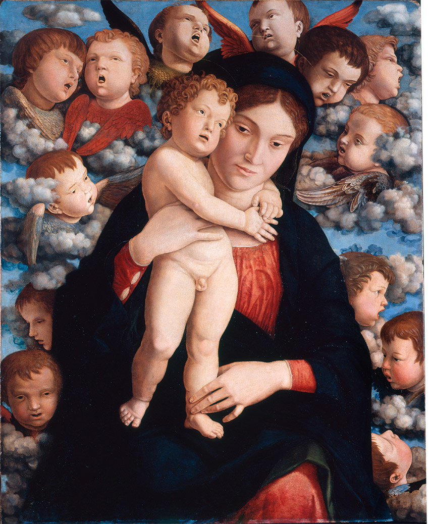 Andrea-Mantegna_Madonna-and-Child-with-a-Choir-of-Cherubin_850-W