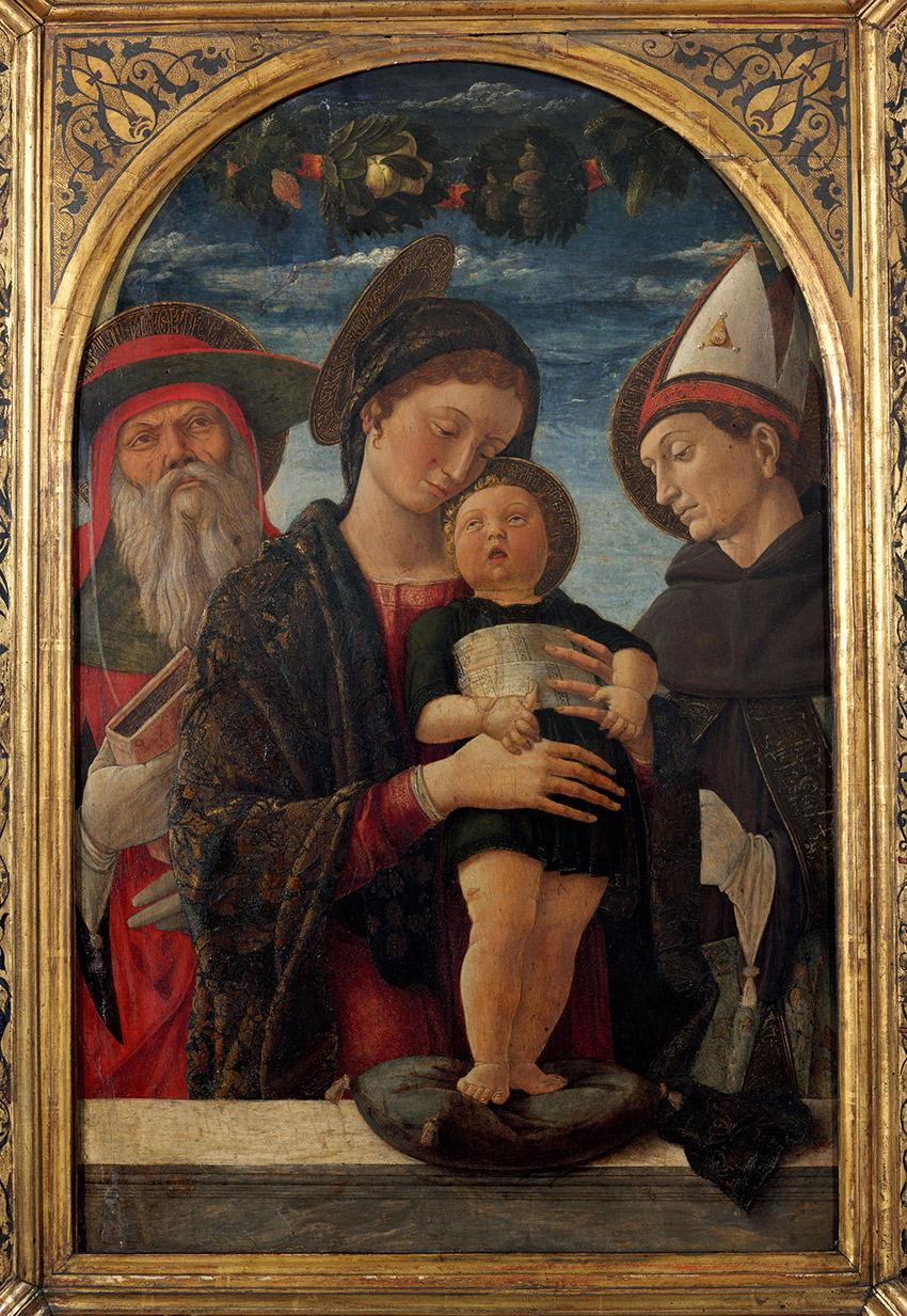 Andrea-Mantegna_Virgin-and-Child-with-Saint-Jerome-and-Louis-of-Toulouse_1453-1454_850-W