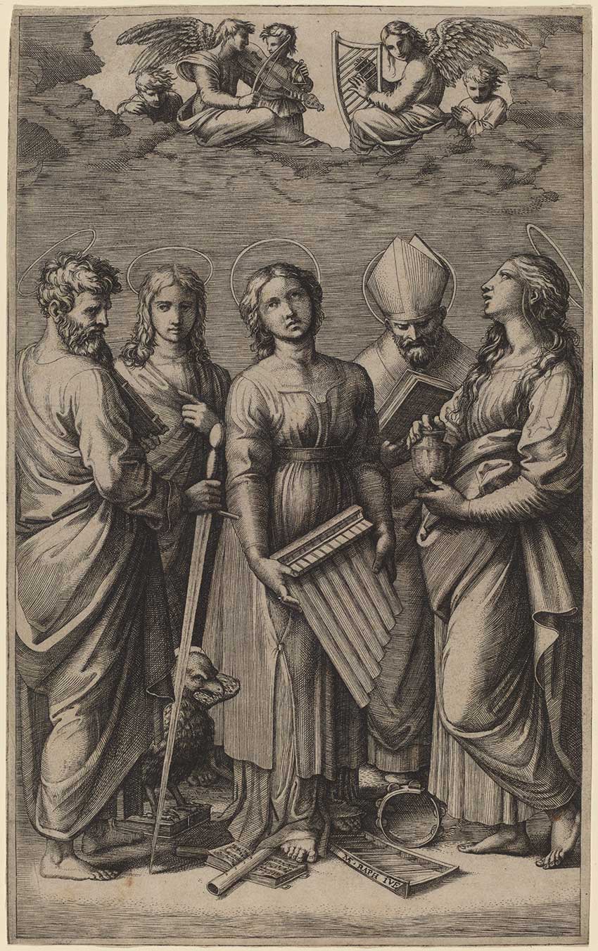 Marcantonio-Raimondi-after-Raphael_Saint-Cecilia,-c