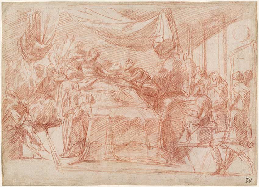 Polidoro-da-Caravaggio_A-Deathbed-Scene-[recto],-c.-1521-1522_5366-014