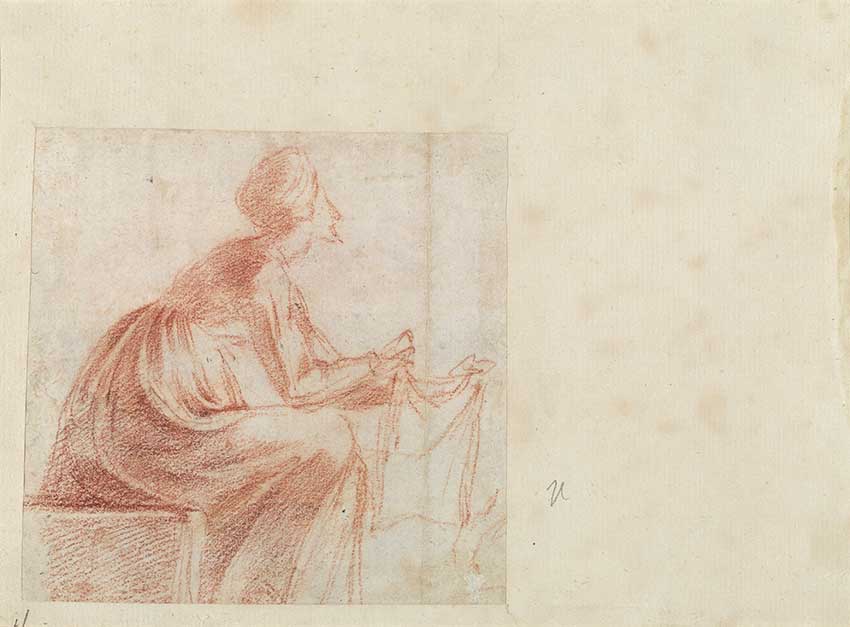 Polidoro-da-Caravaggio_woman-Seated-with-a-Piece-of-Cloth-[verso],-c