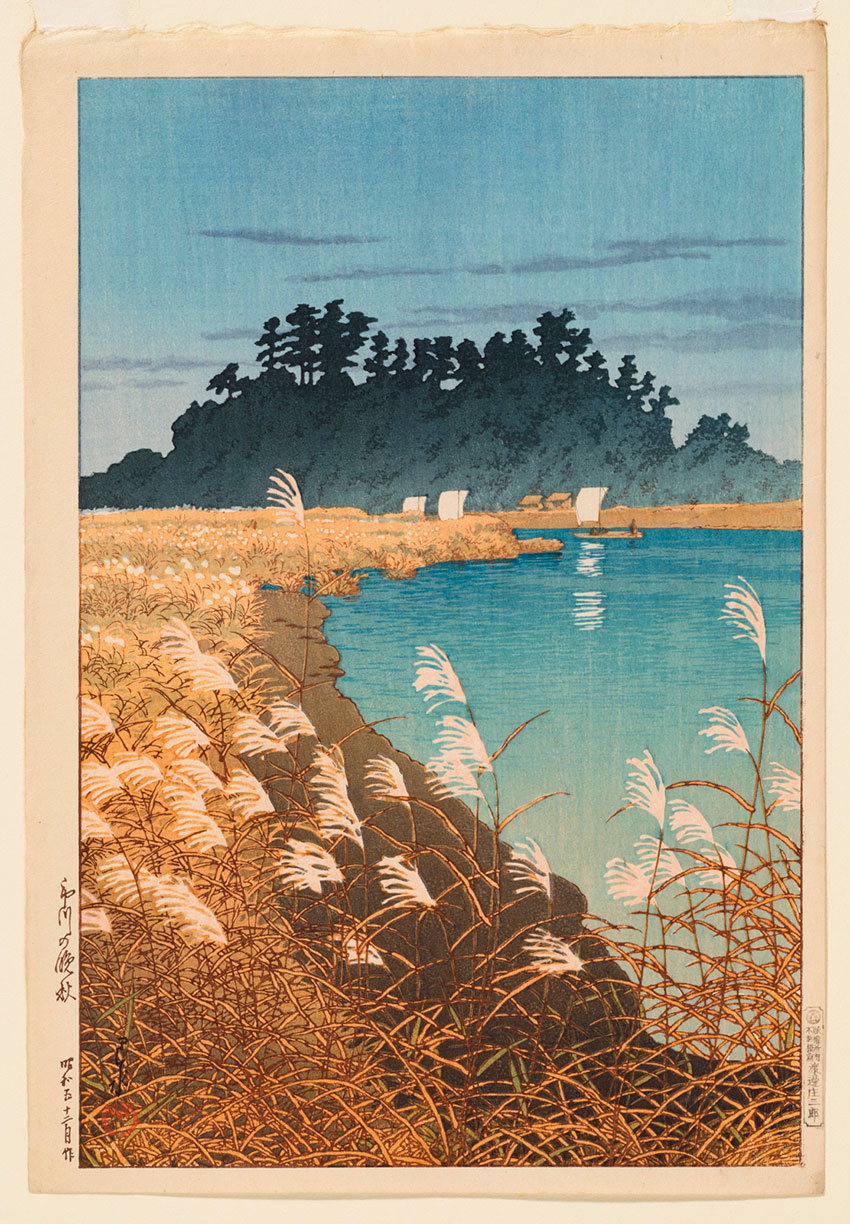 Kawase-Hasui.-Japanese,-1883–1957.-Late-Autumn-in-Ichikawa,-1930,-color-woodblock-print.-Clark-Art-Institute,-Gift-of-the-Rodbell-Family-Collection,-2014.16.29_850-W