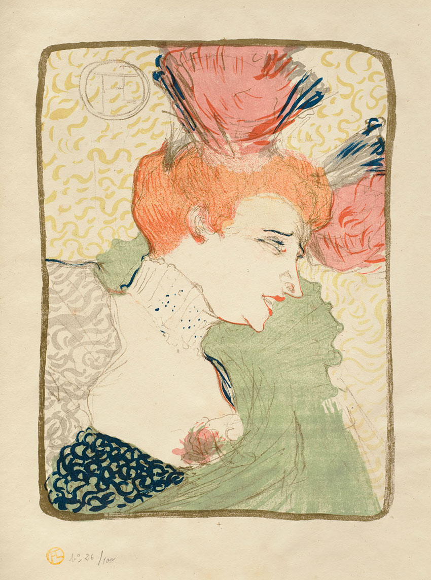 Henri-de-Toulouse-Lautrec--Mademoiselle-Marcelle-Lender,-Bust-Length,-1895