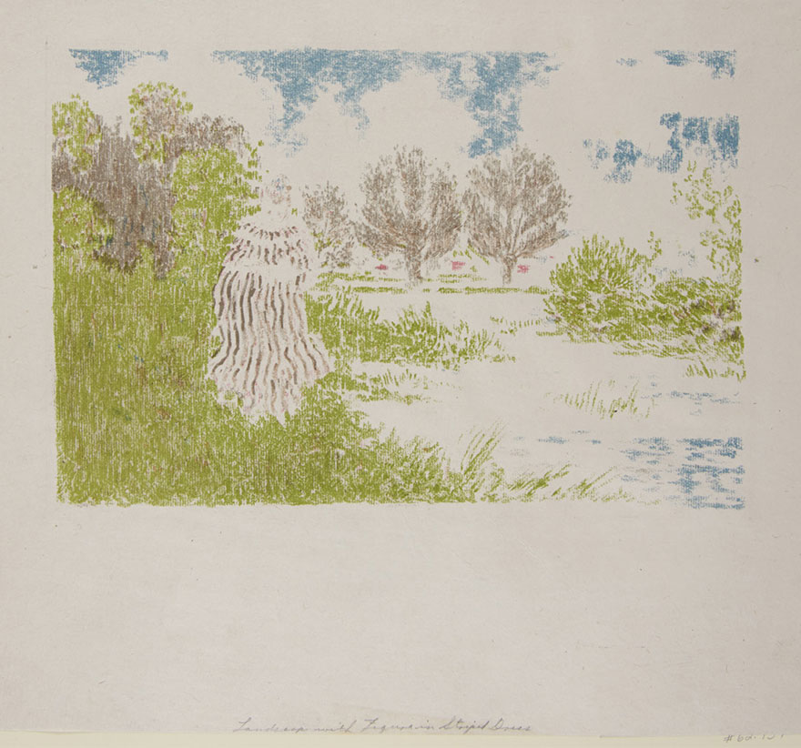 Ker-Xavier-Roussel-_-Landscapes-Figure-in-a-Striped-Dress,-1898