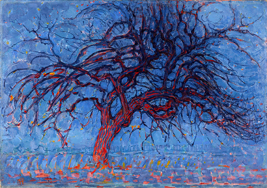 1908-1910_Piet Mondrian_Avond_The_Red_Tree_1908-1910