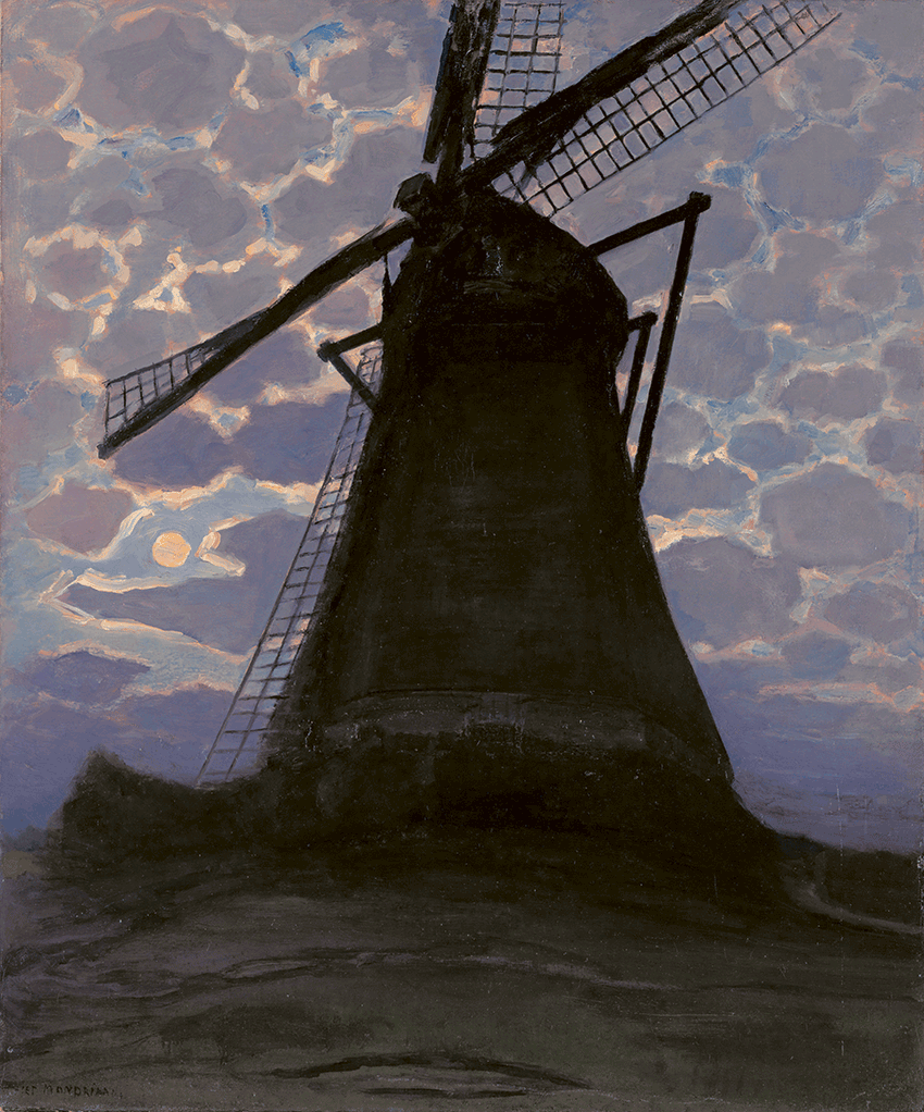 1917_Piet Mondrian_Windmill_evening_1917