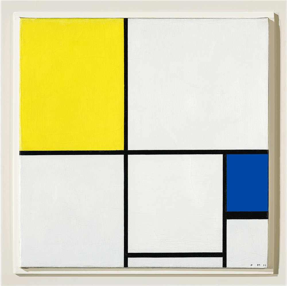 1932_Piet Mondrian_Komposition-mit-gelb_1932
