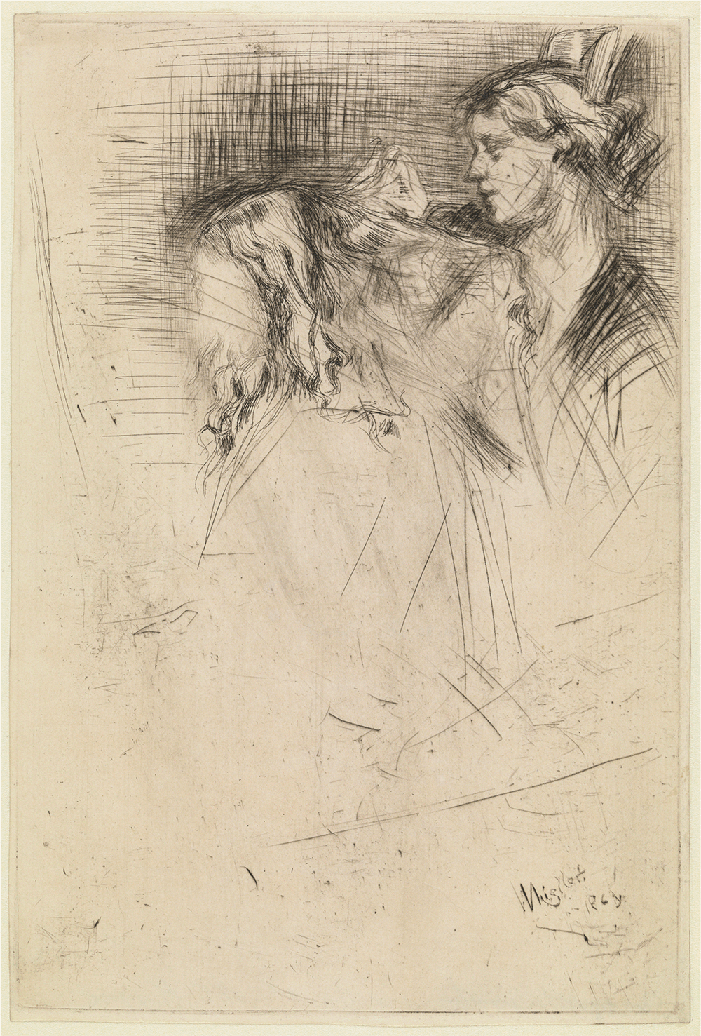 James McNeill Whistler_Brushing the Hair, 1863, canceled and printed 1879_5158-073