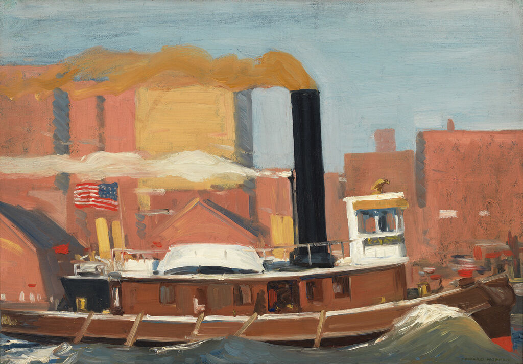Edward Hopper_Tugboat with Black Smokestack, 1908_medium_RS8162_70_1192_cropped-scr