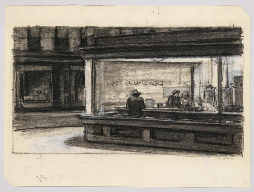 Edward Hopper_Study for Nighthawks, 1941_850