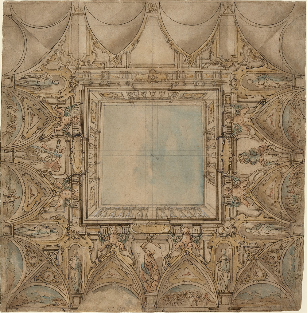 1620_Lazzaro Tavarone_A Ceiling Decoration with Landscapes and Battles_5657-012