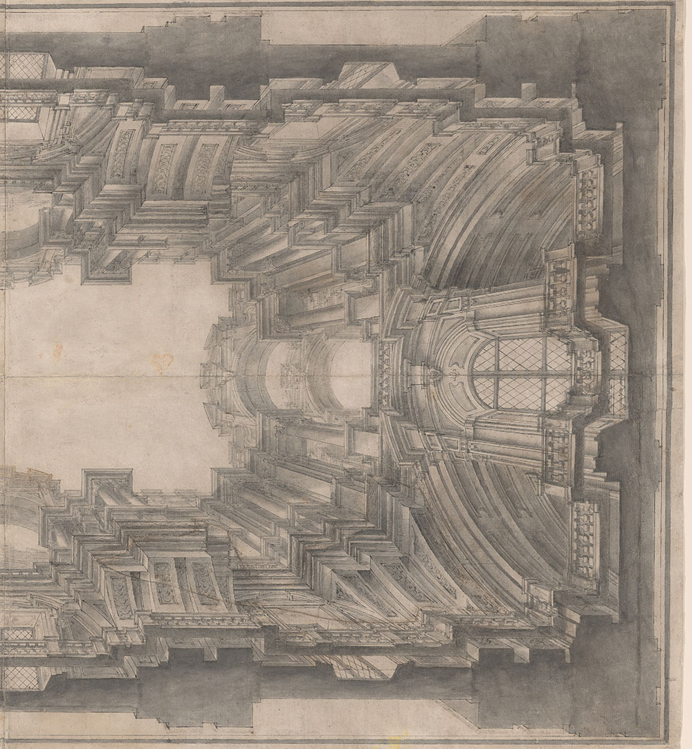 1685-1690_Andrea Pozzo_Illusionistic Architecture for the Vault of San Ignazio,_DETAIL-3 5657-008
