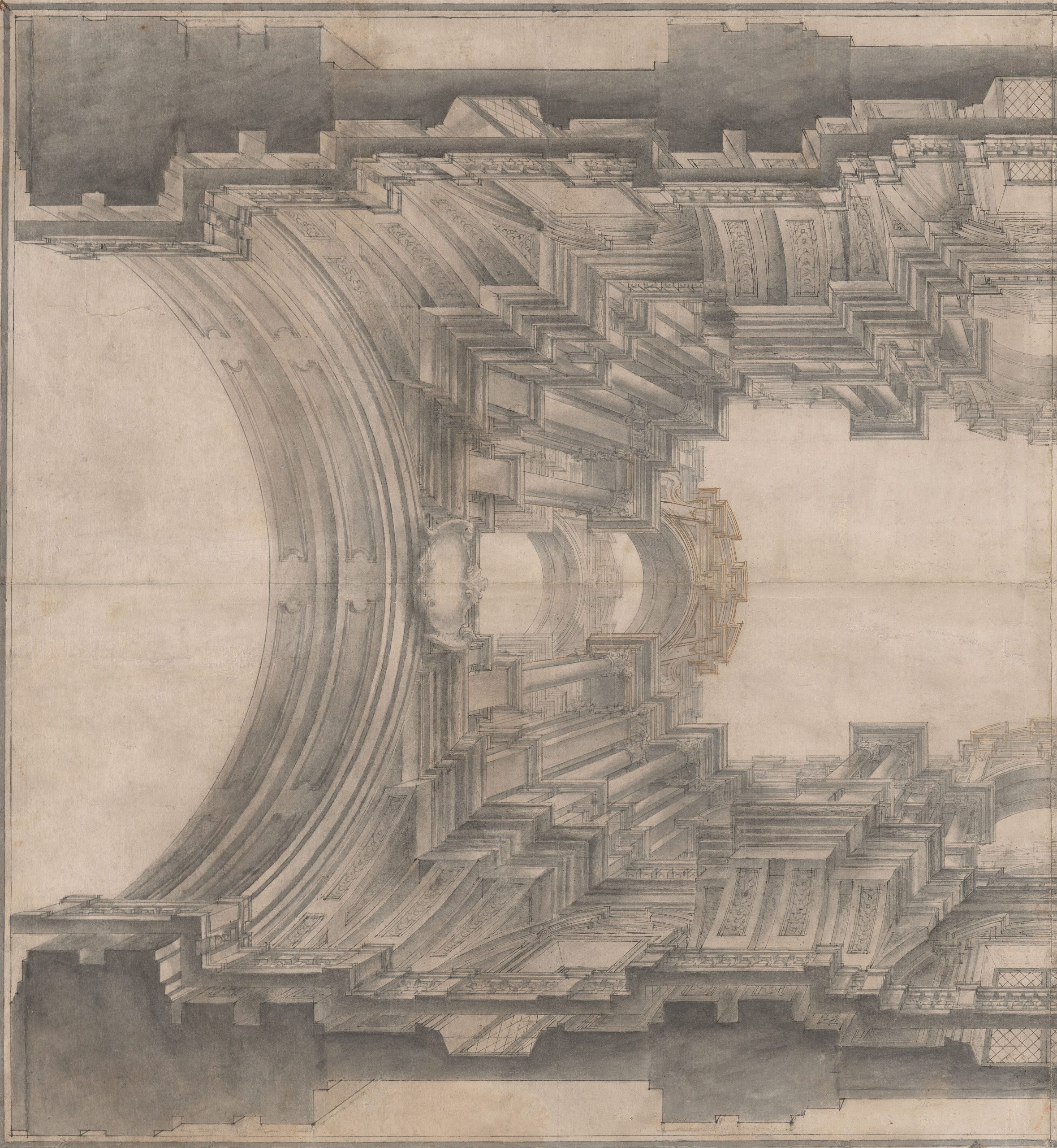 1685-1690_Andrea Pozzo_Illusionistic Architecture for the Vault of San Ignazio,__DETAIL-1 5657-008