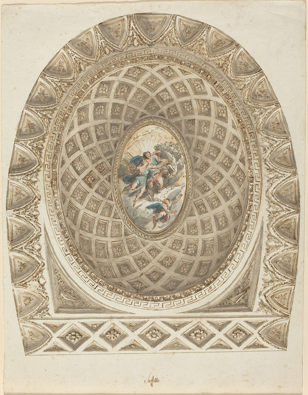 1787_Felice Giani_A Coffered Dome with Apollo and Phaeton_5657-006