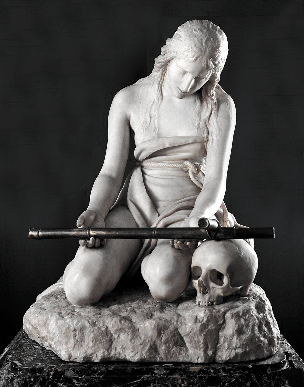 Antonio Canova. Penitent Magdalen, c. 1794–1796, marble and gilded bronze_5283-008_ 2  RET WHITE