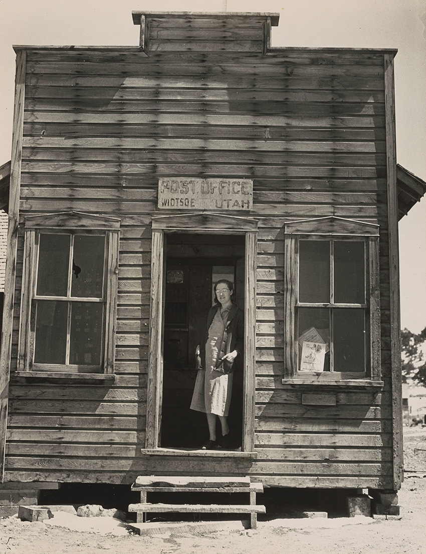 Dorothea Lange_Post Office and Postmistress, Widtsoe, Utah, April 1936__5558-069