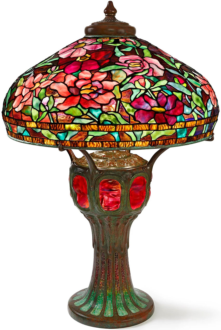Tiffany Studios New York Peony Table Lamp GR 850