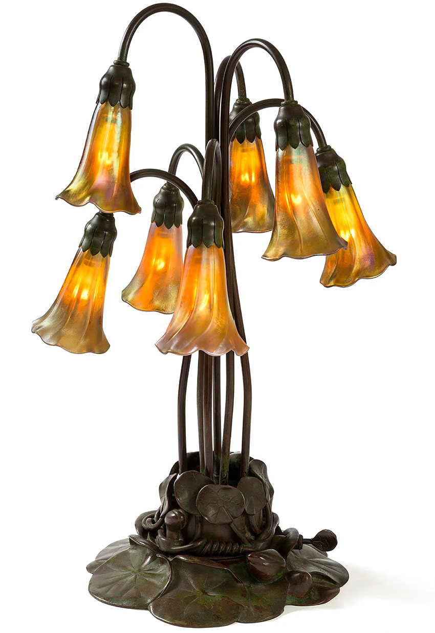 Tiffany Studios New York Seven Light Lily Table Lamp 850