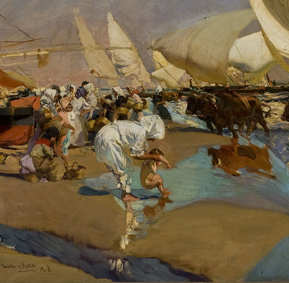 Joaquín Sorolla y Bastida (Spanish, 1863–1923), Beach of Valencia (Playa de Valencia), 1908__BPS 4724 REC 1