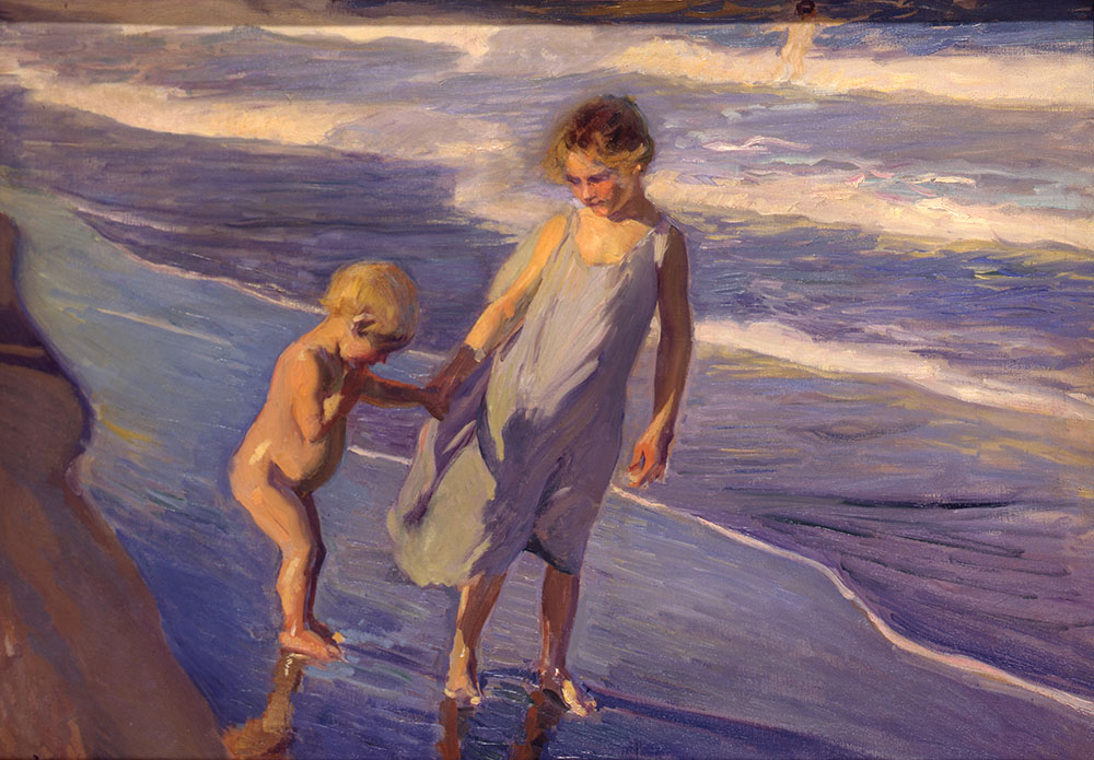 Joaquín Sorolla y Bastida (Spanish, 1863–1923), Children on the Beach Study for “Summer” (Valencia, dos niños en una playa), 1904__BPS 1461