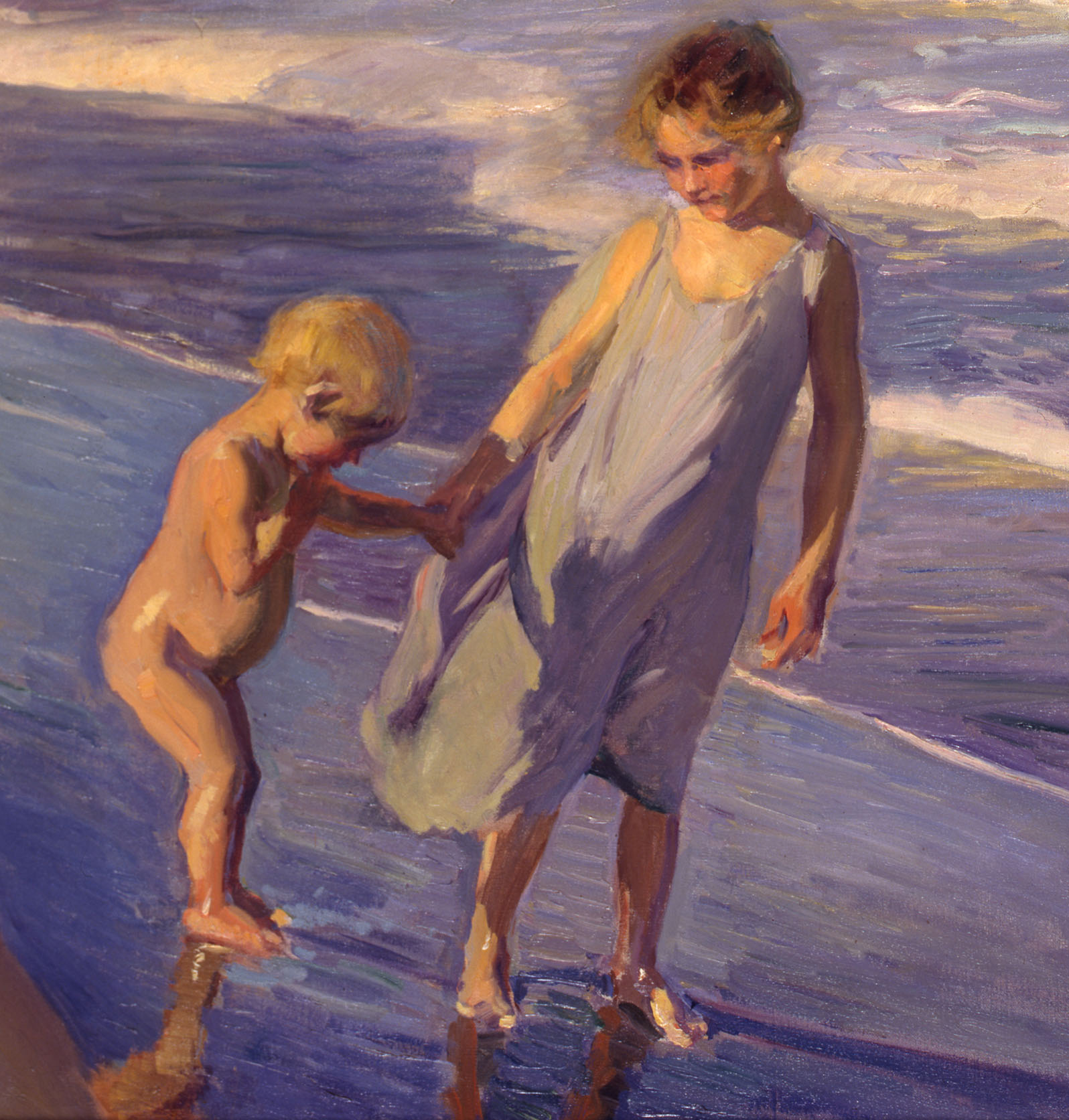 Joaquín Sorolla y Bastida (Spanish, 1863–1923), Children on the Beach Study for “Summer” (Valencia, dos niños en una playa), 1904__BPS 1461REC 1