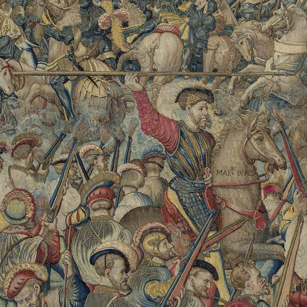 Art and War in the Renaissance The Battle of Pavia Tapestries _Attack detail 2_1000