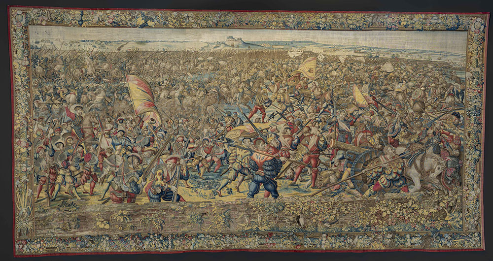 Art and War in the Renaissance The Battle of Pavia Tapestries_ Attack Tapestry FULL_1000