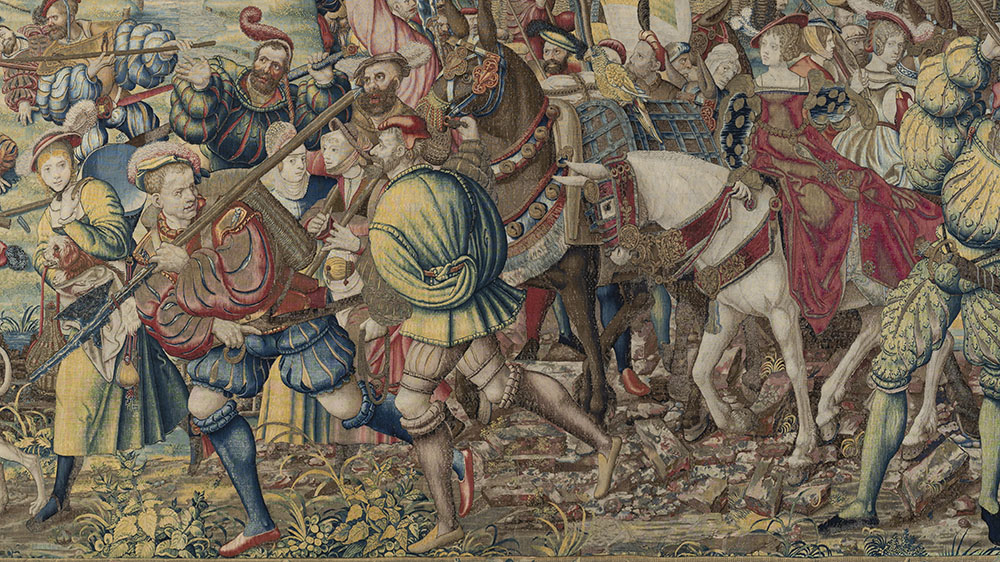 Art and War in the Renaissance The Battle of Pavia Tapestries_Invasion detail 1_1000