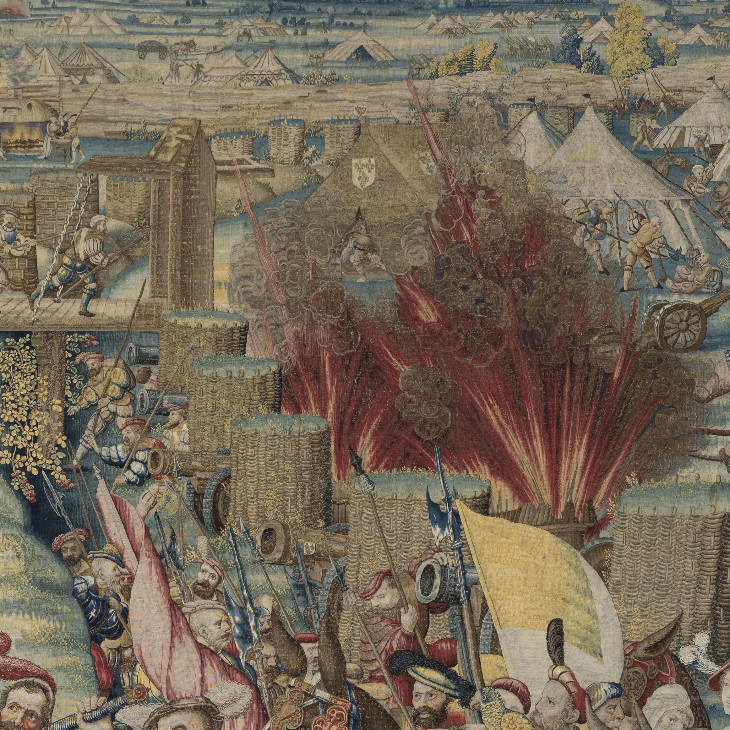 Art and War in the Renaissance The Battle of Pavia Tapestries_Invasion detail 2_1000