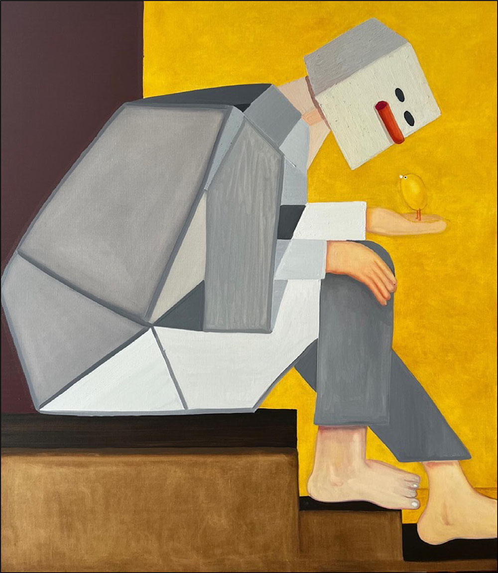 Cesc Abad, The whisper, Oil on canvas, 150 x 130 cm, 2024-1000px