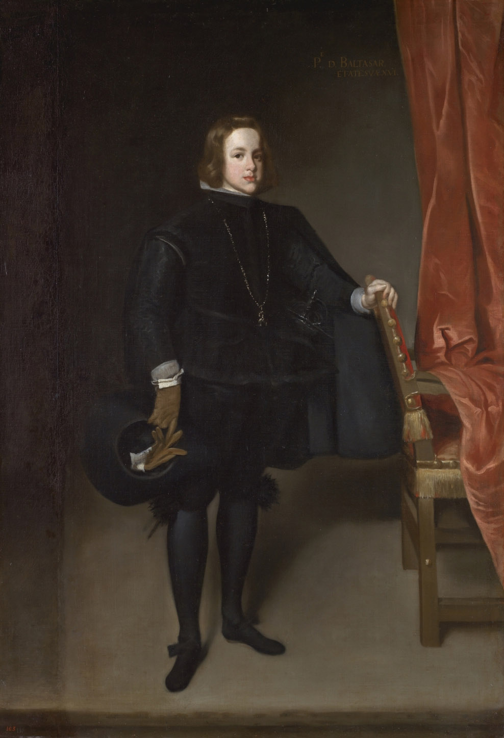 El príncipe Baltasar Carlos, Juan Bautista Martínez del Mazo. 1645. Óleo sobre tela. Alto 209 cm; Ancho 144 cm - copia